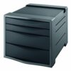 Discover the sleek Rexel Choices Drawer Cabinet in black (model 2115609) perfect for organising your office supplies with style and efficiency. This modern storage solution features multiple drawers to keep your workspace tidy and clutter-free.