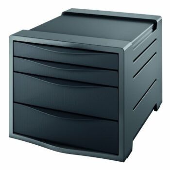 Discover the sleek Rexel Choices Drawer Cabinet in black (model 2115609) perfect for organising your office supplies with style and efficiency. This modern storage solution features multiple drawers to keep your workspace tidy and clutter-free.