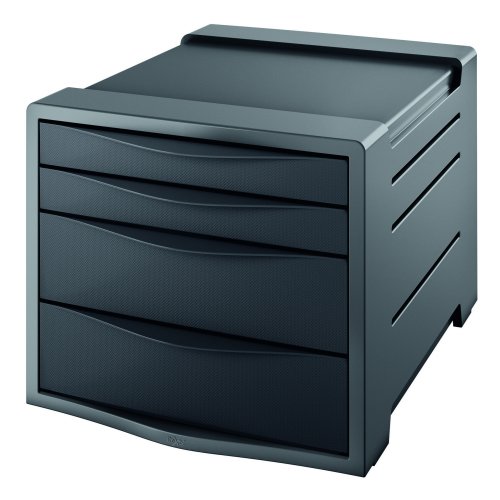 Discover the sleek Rexel Choices Drawer Cabinet in black (model 2115609) perfect for organising your office supplies with style and efficiency. This modern storage solution features multiple drawers to keep your workspace tidy and clutter-free.