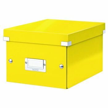 Discover the Leitz Medium Box in vibrant yellow model 60440016 perfect for stylish storage solutions. This Click & Store box combines functionality with a pop of colour ideal for organising your workspace or home.