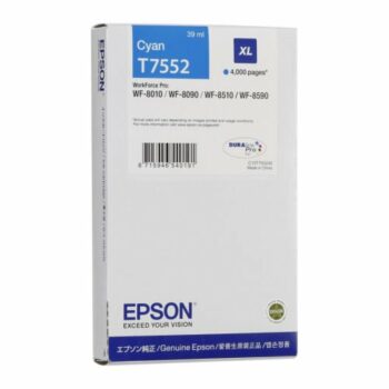 Epson Inkjet Cartridge High Capacity Cyan T7552 C13T755240
