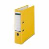 Shop the Leitz Lever Arch Files in vibrant yellow designed for A4 documents with durable PP covers. This pack of 10 is perfect for organising your paperwork in style.