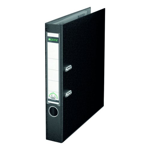 Shop the Leitz Mini Lever Arch Files in sleek black perfect for A4 documents. This pack of 10 features durable PP covers ideal for organising your paperwork with style and efficiency.