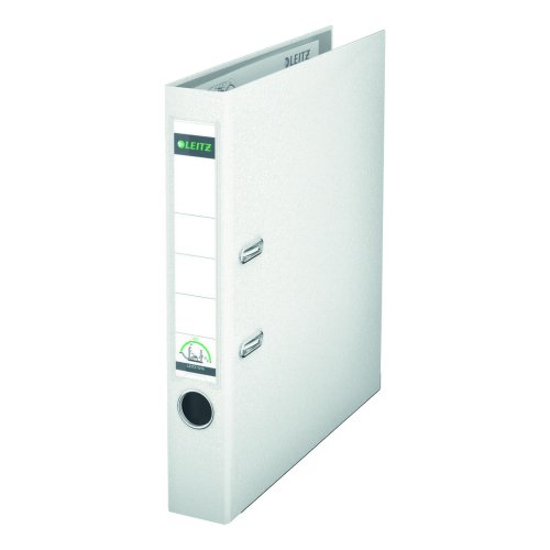 Shop the Leitz Mini Lever Arch Files in White perfect for A4 documents. This pack of 10 features durable PP covers ideal for organising your paperwork with style and efficiency.