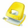 Discover the vibrant Leitz NeXXt WOW Hole Punch in striking yellow designed to effortlessly punch through up to 30 sheets of paper perfect for your office or home organisation needs.