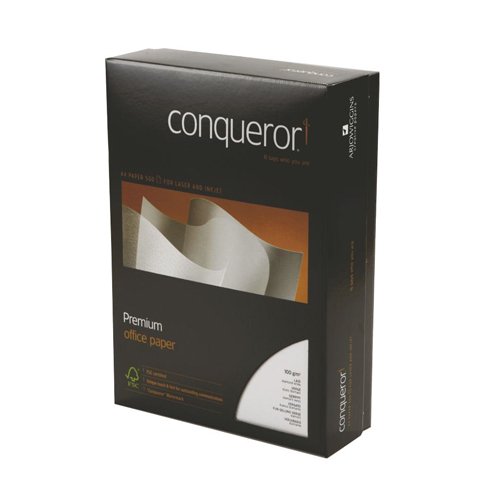 Shop Conqueror Laid Diamond White Paper in A4 size 100gsm perfect for high-quality printing and professional presentations. This pack contains 500 sheets of luxurious textured paper ideal for stationery and creative projects.