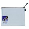 Snopake EVA Mesh Zippa Bag Foolscap Black Zip 15839 - Pack 3