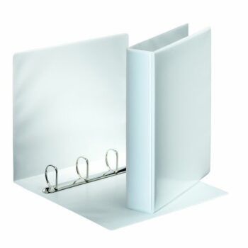 Shop the Esselte Presentation Binders with 4-D-Ring mechanism designed for A4 documents featuring a spacious 40mm capacity in a sleek white finish. Available in a convenient pack of 10 perfect for organising your presentations and documents.