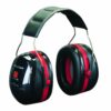 Shop the 3M H540A-411-SV PELTOR Optime III Earmuffs in stylish black and red designed for maximum noise reduction with a 35dB rating. Perfect for industrial use or personal protection these earmuffs feature a comfortable headband for all-day wear.