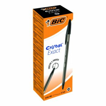 Shop the BIC Cristal Exact Black Ball Pen 992603 available in a convenient pack of 20. Perfect for precise writing and everyday use these pens offer smooth ink flow and a comfortable grip.