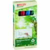 Shop the Edding 29 EcoLine Whiteboard Markers in assorted colours perfect for vibrant presentations and creative projects. This pack of 4 eco-friendly markers ensures smooth writing and easy erasing on whiteboards.