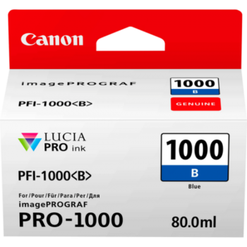 Canon Inkjet Cartridge Pfi 1000b Blue 80ml 0555c001 Fusion Office