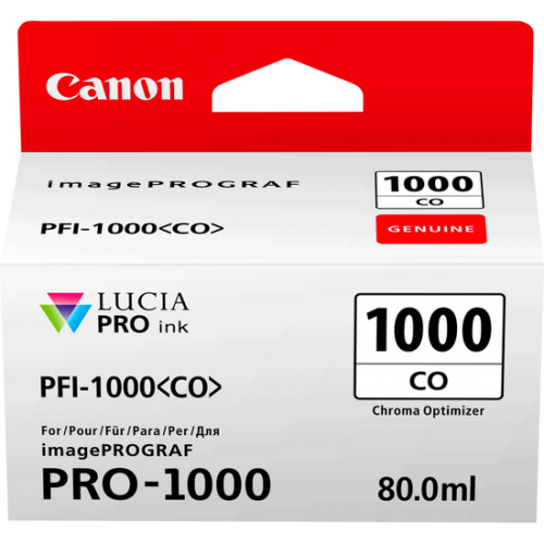Canon Inkjet Cartridge Pfi 1000co Chroma Optimiser 80ml 0556c001 Fusion Office