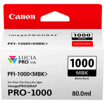 Canon Inkjet Cartridge Pfi 1000mbk Matte Black 80ml 0545c001 Fusion Office