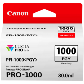 Canon Inkjet Cartridge Pfi 1000pgy Photo Grey 80ml 0553c001 Fusion Office