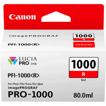 Canon Inkjet Cartridge Pfi 1000r Red 80ml 0554c001 Fusion Office