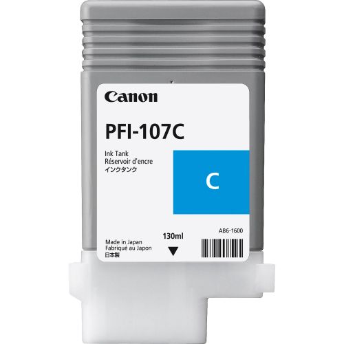 Canon Inkjet Cartridge Pfi 107c Cyan 130ml 6706b001aa Fusion Office