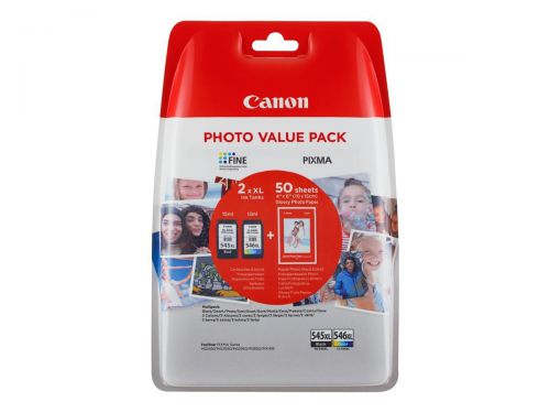 Canon Inkjet Cartridge Pg545xl Cl546xl Ink Paper Multipack 8286b006 Fusion Office