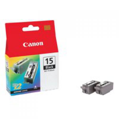 Canon Inkjet Cartridges Black Bci 15 5ml Twin Pack 8190a002 Fusion Office