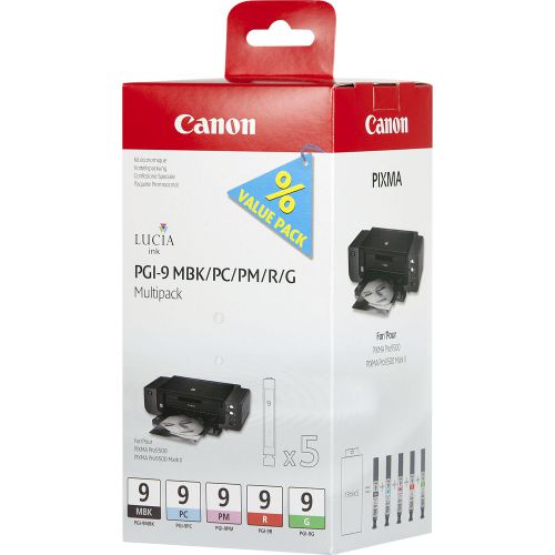 Canon Inkjet Cartridges Pgi 9mbk Pc Pm R G Photo Multipack 1033b013 Fusion Office