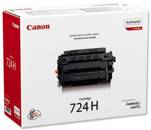 Canon Laser Toner Cartridge 724h Black 3482b002 Fusion Office