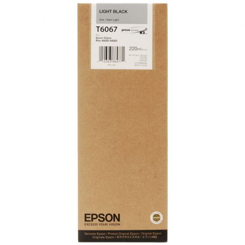 Epson C13t606700 T6067 Light Black Ink 220ml Fusion Office