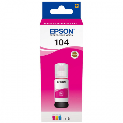 Epson Inkjet Cartridge 104 Ecotank Magenta 70ml C13t00p340 Fusion Office