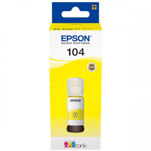 Epson Inkjet Cartridge 104 Ecotank Yellow 70ml C13t00p440 Fusion Office