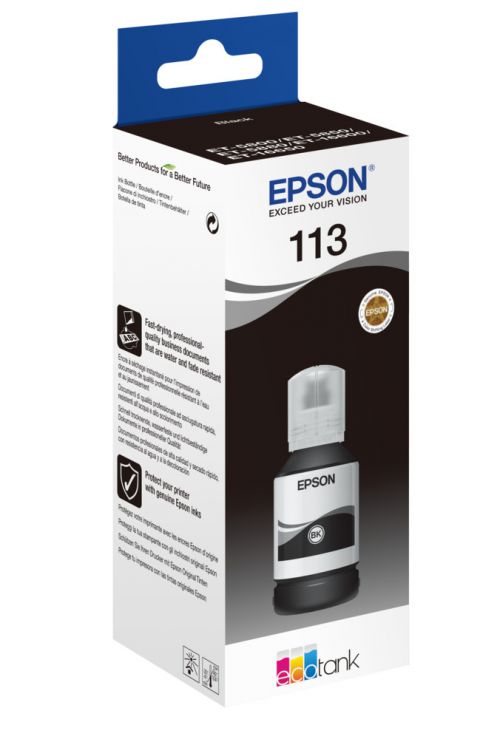 Epson Inkjet Cartridge 113 Ecotank Pigment Black 127ml C13t06b140 Fusion Office