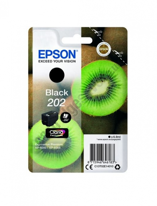 Epson Inkjet Cartridge 202 Black 7ml C13t02e14010 Fusion Office