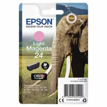 Epson Inkjet Cartridge 24 Light Magenta 5ml C13t24264012 Elephant Fusion Office