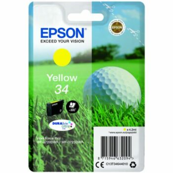 Epson Inkjet Cartridge 34 Yellow 4ml C13t34644010 Golf Ball Fusion Office