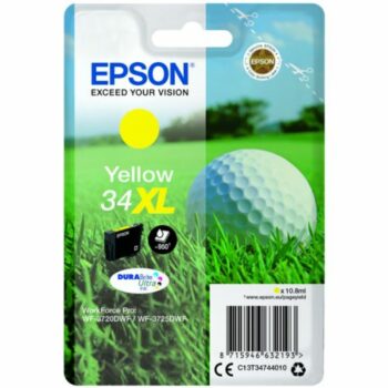 Epson Inkjet Cartridge 34xl Yellow 11ml C13t34744010 Golf Ball Fusion Office