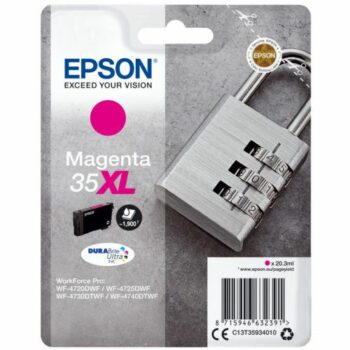 Epson Inkjet Cartridge 35xl Magenta 20ml C13t35934010 Padlock Fusion Office