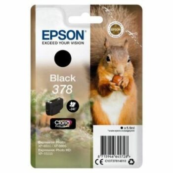 Epson Inkjet Cartridge 378 Black 55ml C13t37814010 Squirrel Fusion Office