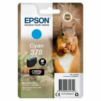 Epson Inkjet Cartridge 378 Cyan 4ml C13t37824010 Squirrel Fusion Office