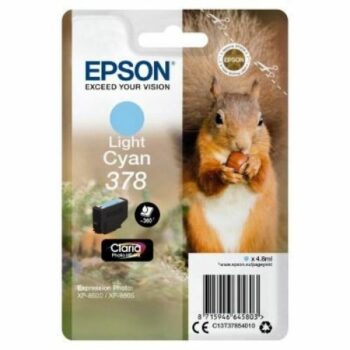 Epson Inkjet Cartridge 378 Light Cyan 5ml C13t37854010 Squirrel Fusion Office