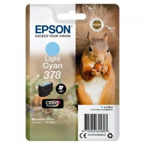 Epson Inkjet Cartridge 378 Light Cyan 5ml C13t37854010 Squirrel Fusion Office