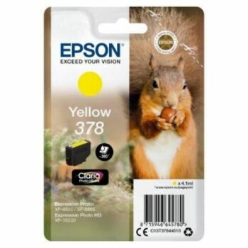 Epson Inkjet Cartridge 378 Yellow 4ml C13t37844010 Squirrel Fusion Office
