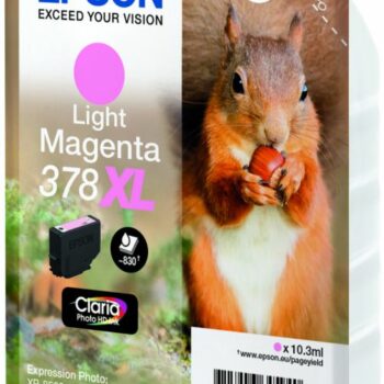 Epson Inkjet Cartridge 378xl Light Magenta 10ml C13t37964010 Squirrel Fusion Office
