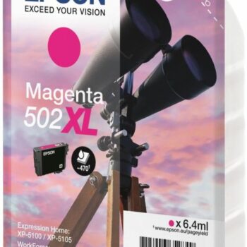 Epson Inkjet Cartridge 502xl Magenta 6ml C13t02w34010 Binoculars Fusion Office