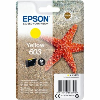 Epson Inkjet Cartridge 603 Yellow 24ml C13t03u44010 Starfish Fusion Office