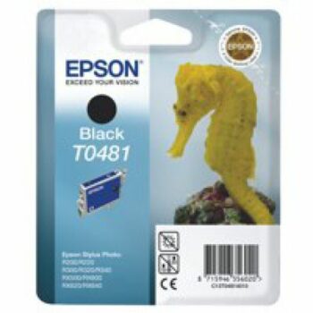 Epson Inkjet Cartridge T0481 Black 13ml C13t04814010 Seahorse Fusion Office