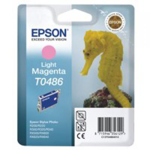 Epson Inkjet Cartridge T0486 Light Magenta 13ml C13t04864010 Seahorse Fusion Office
