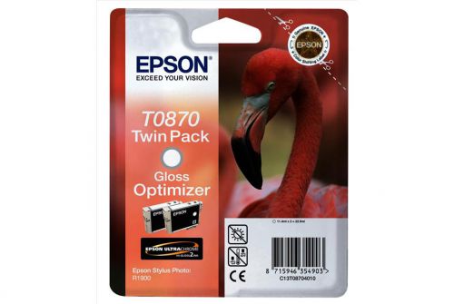 Epson Inkjet Cartridge T0870 Gloss Optimiser 11ml C13t08704010 Flamingo Fusion Office
