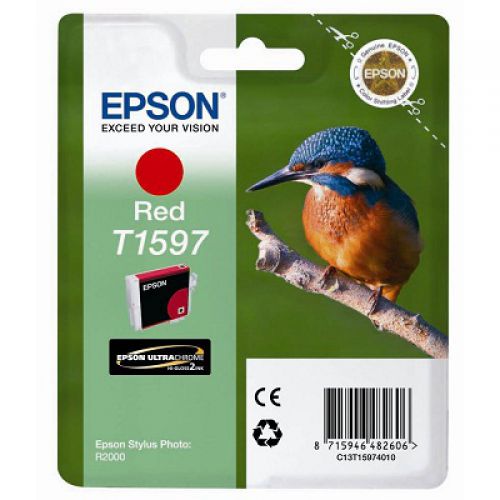 Epson Inkjet Cartridge T1597 Red 17ml C13t15974010 Kingfisher Fusion Office
