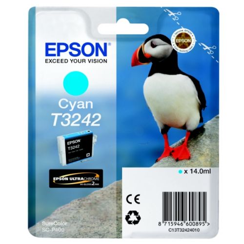 Epson Inkjet Cartridge T3242 Cyan 14ml C13t32424010 Puffin Fusion Office