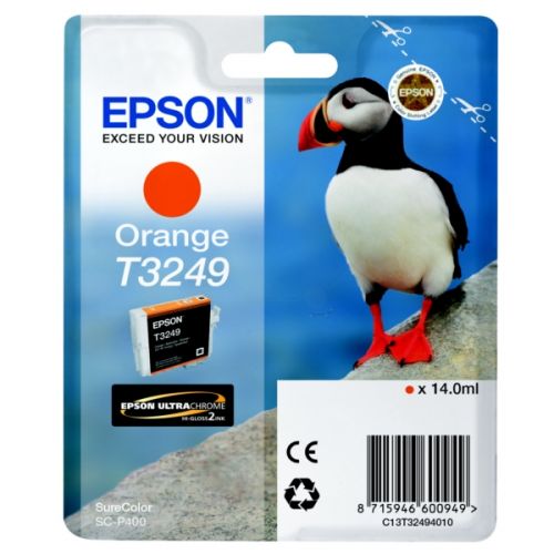 Epson Inkjet Cartridge T3249 Orange 14ml C13t32494010 Puffin Fusion Office