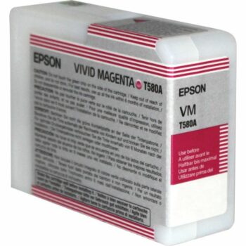 Epson Inkjet Cartridge T580a Vivid Magenta 80ml C13t580a00 Fusion Office