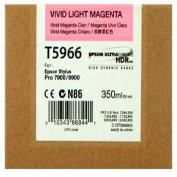 Epson Inkjet Cartridge T5966 Vivid Light Magenta 350ml C13t596600 Fusion Office